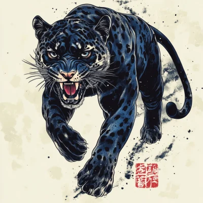 Japanese Panther Tattoo