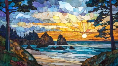 Stained Glass Art of Oregon Coast