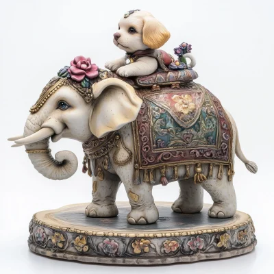 Puppy on Elephant