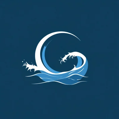 Minimalistic Ocean Blue Logo