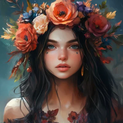 Girl with Flowers