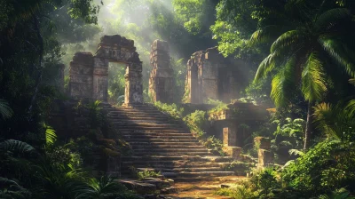 Ancient Ruins in Forest