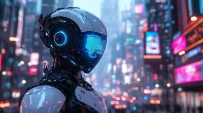 Futuristic AI Humanoid