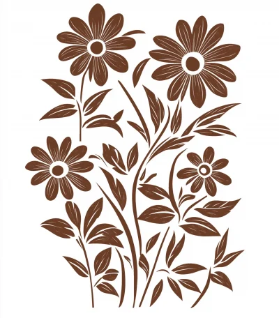 70s Retro Daisies Design