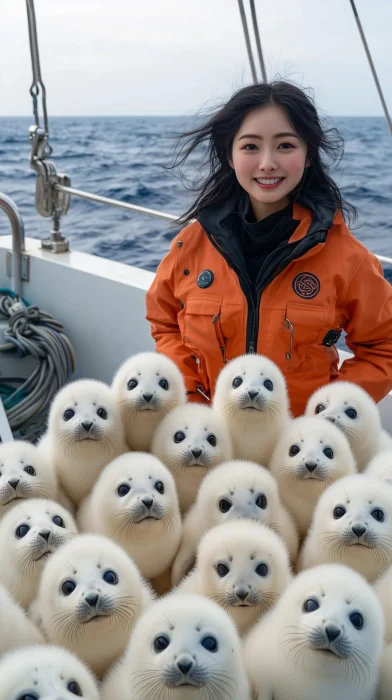 Curious Seal Pups on a Sailboat