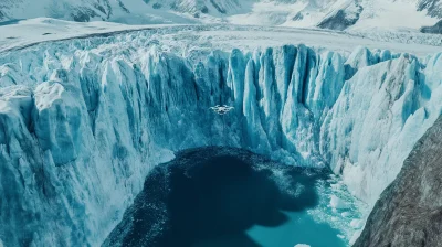 Glacier Drone View