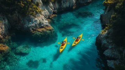 Couple Kayaking