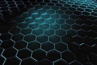 Neon Honeycomb Background