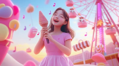 Girl with Chocliz Cone