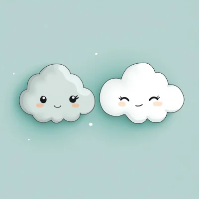 Kawaii Cloud Characters