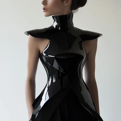 Futuristic Black Dress