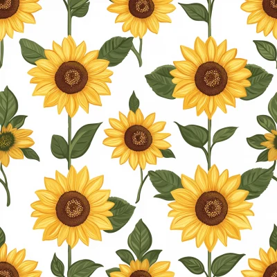 Bright Sunflower Tile Pattern