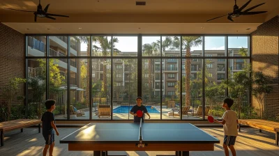 Teenage Boys Playing Ping Pong