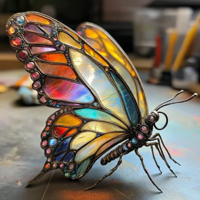 Butterfly with Gemstone Wings