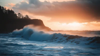 Rocky Oregon Coast at Sunset