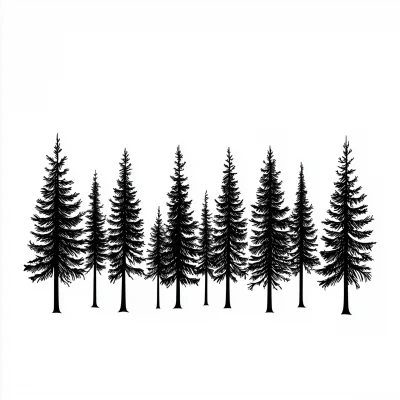 Minimalist Forest Trees