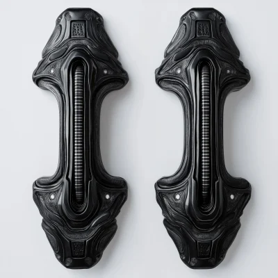 Black Double Sided Door Handle