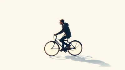 Man Riding a Bike