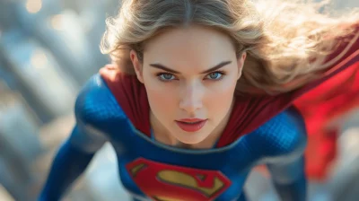 Supergirl in Flight