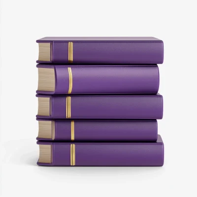 Purple Text Books Stack