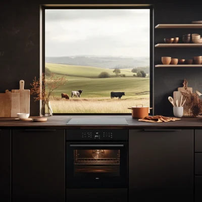 Cozy Dark Country Kitchen