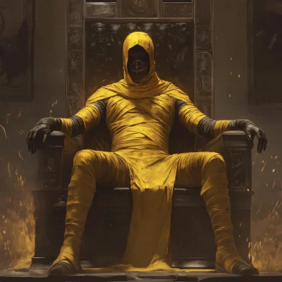 Yellow Mummy on Throne