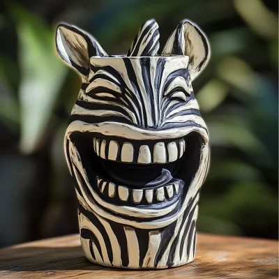 Zebra Tiki Mug