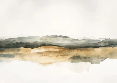 Abstract Watercolor Landscape