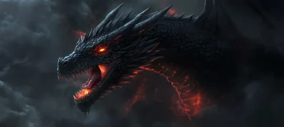 Roaring Black Dragon