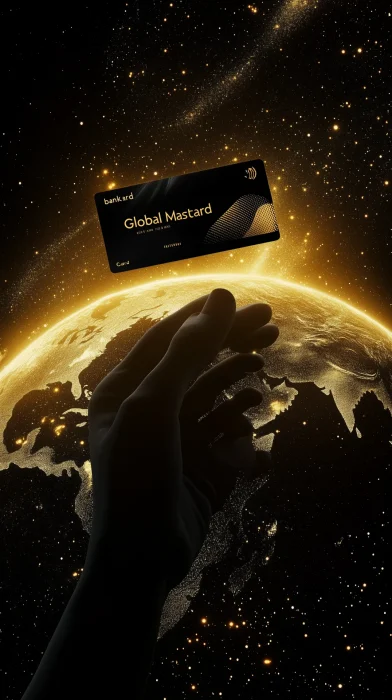 Futuristic Bank Card Poster