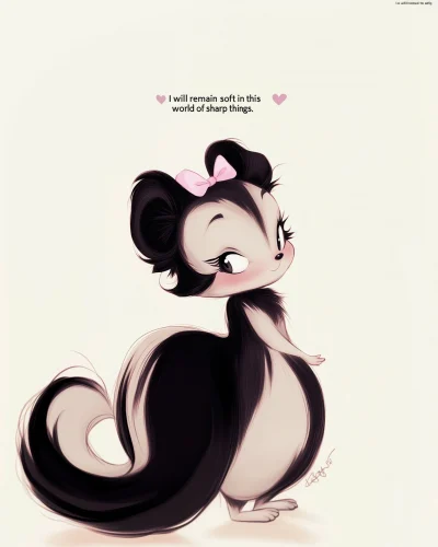 Kawaii Skunk Quote