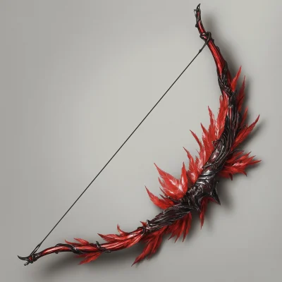 Red Feather Fantasy Long Bow