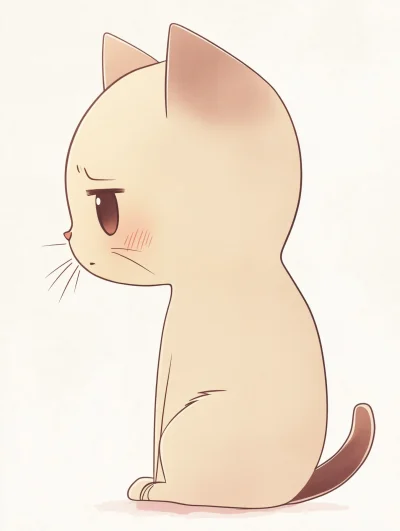 Chibi Siamese Cat