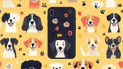 Cartoon Style Dog Breed Smartphone Case