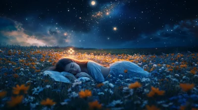 Serene Sleep Under Starry Sky