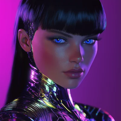 Futuristic Woman Portrait