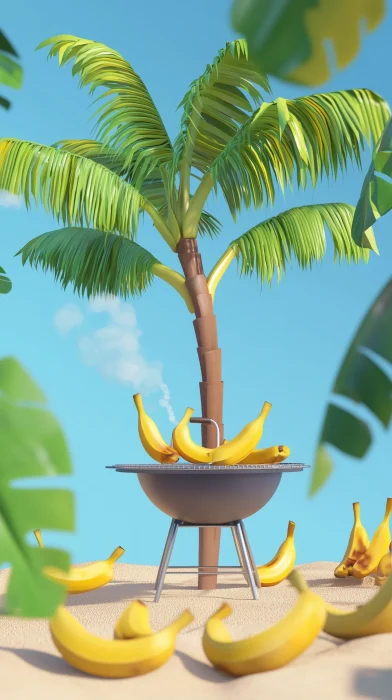 Grilled Banana Tree