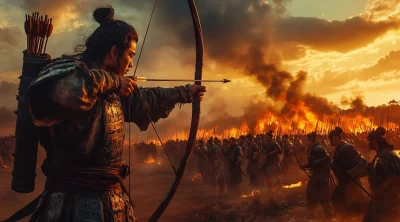 Ancient Chinese Archers on the Battlefield