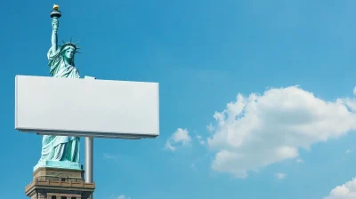 Statue of Liberty with Marble Signboard