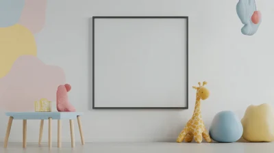 Empty Frame in Kid Psychiatry Room