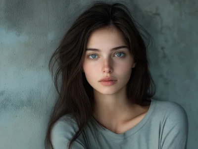 Brunette with Disdain
