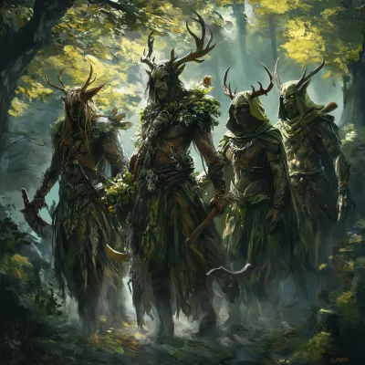 Elven Warriors in Shadows