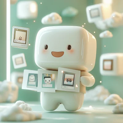 Joyful Marshmallow Character