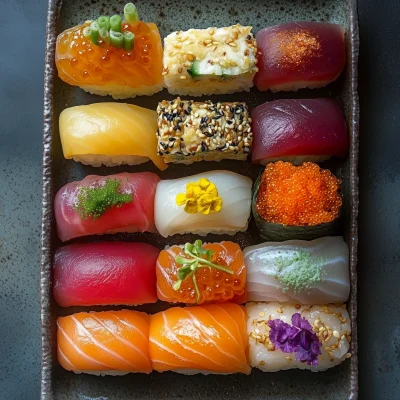 High Resolution Sushi Omakase