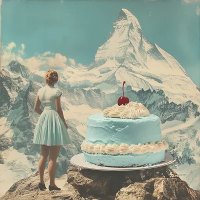 Cherry on Matterhorn Cake