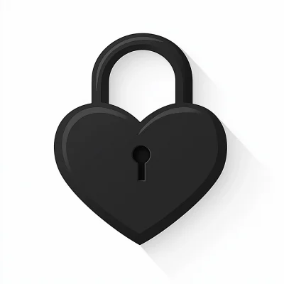 Black Heart Padlock