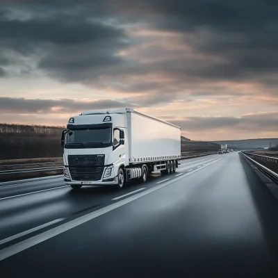 European Ford Truck on Highway