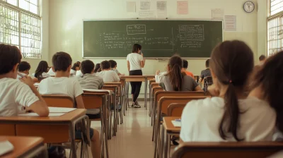 Final Exam Day in Classroom