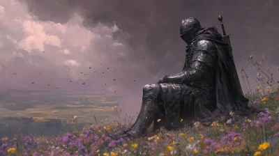 Knight in a Meadow