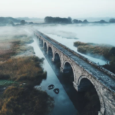 Aerial View of Stone Bridge